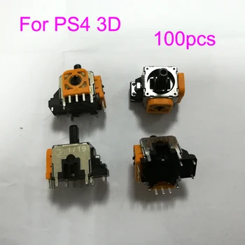 

100PCS Original 3D Rocker Analog Joystick Replacement Yellow for PlayStation 4 PS4 DualShock 4 Wireless Controller