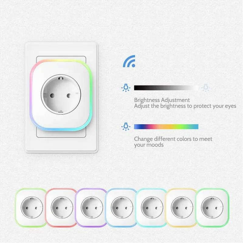 

Hot Sale EU/UK PLUG Mini Smart Socket 10A Wifi Plug Timing Switch Voice Control Work with Alexa Google Assistant Wireless Remote
