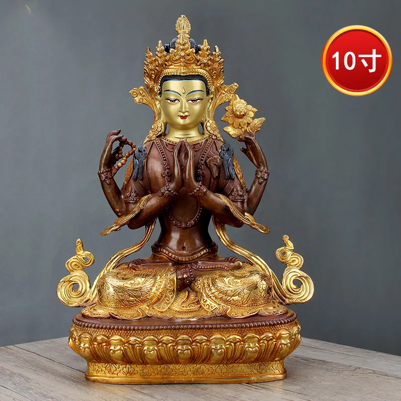 GOOD 31CM large Buddhism HOME family hall lobby effective protection Tibetan Nepal Buddha