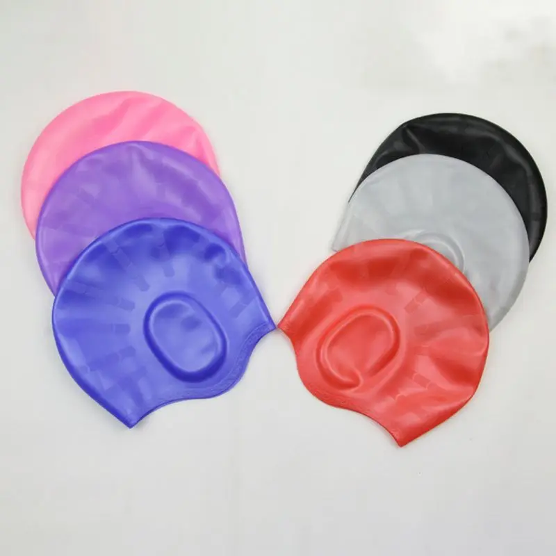 Для взрослых плавающий ming головной убор сплошной цвет водонепроницаемый защитный чехол для ушей мягкий силиконовый легкий унисекс аксессуары для плавания