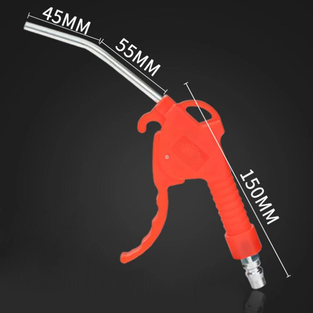 Air Compressor Dust Blow Duster Trigger Handle Angled Bent Nozzle
