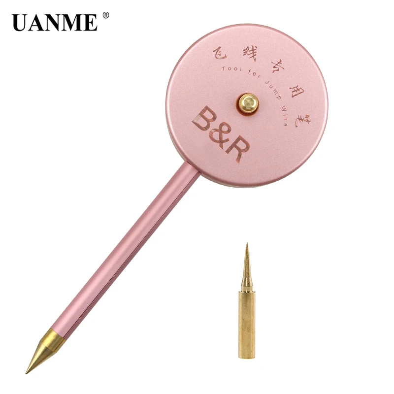 UANME B& R 0,01 мм 150 м изоляция/теплоизоляция медная линия паяльник для iPhone чип проводник провода - Цвет: Fly line pen