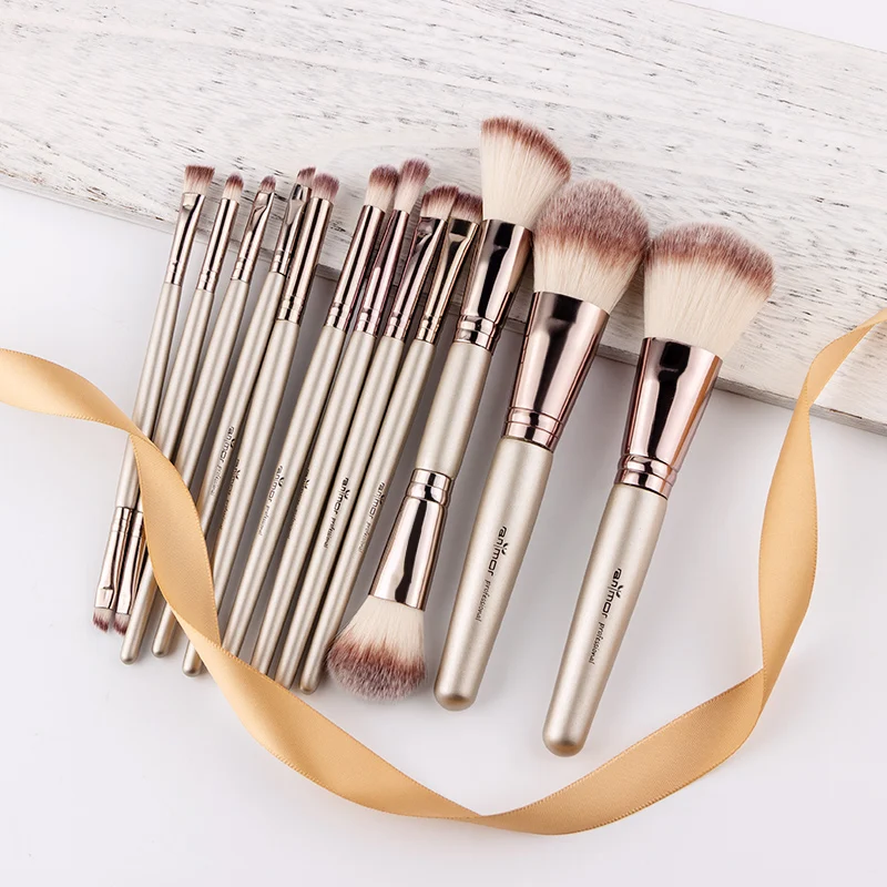 

Anmor Double-end 12PCS Makeup Brushes Set New Foundation Eyeshadow Make Up Brush Professional Blending Blush pinceaux maquillage