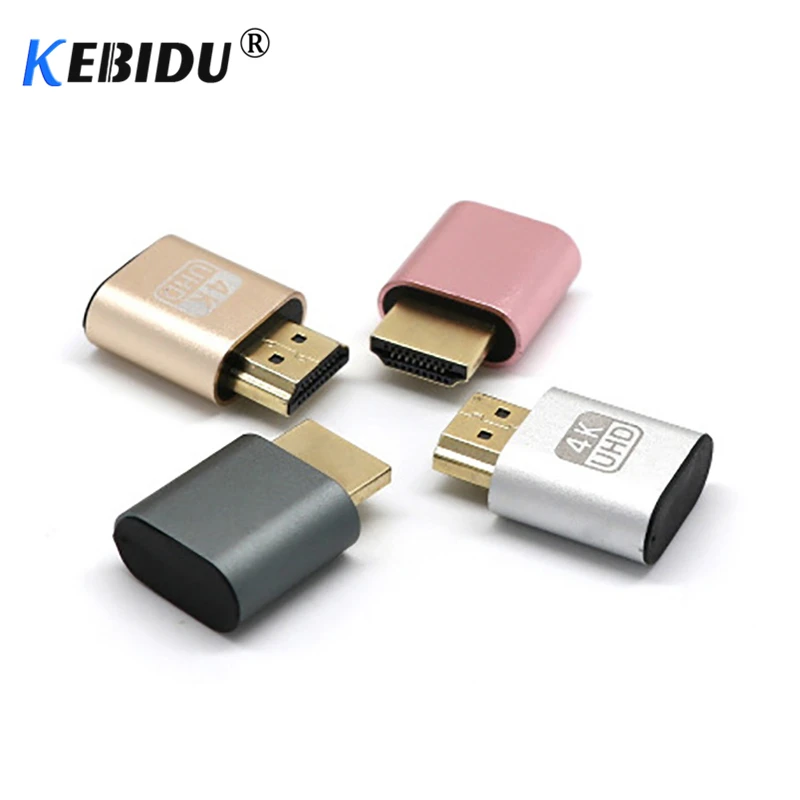 Адаптер Виртуального дисплея kebidu 1 шт. VGA HDMI 4 DDC EDID манекен разъем Безголовый