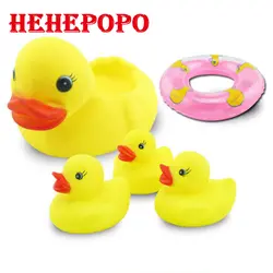 Новое поступление 2017 года мягкие Пластик Cute Duck игрушка для плавания Милая желтая утка детские игрушки ванны для новорожденных малышей