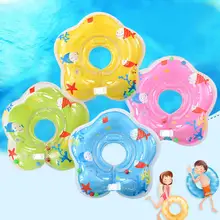 Детские аксессуары для плавания, кольцо для шеи, безопасная трубка для младенцев, круг для купания, надувной фламинго, Прямая поставка воды