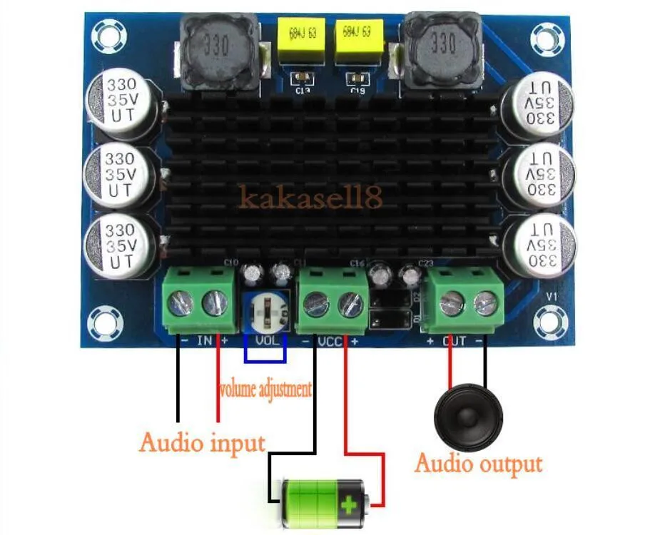 DC 12 V 24 V 100 W TPA3116DA моноканальный цифровой усилитель звука