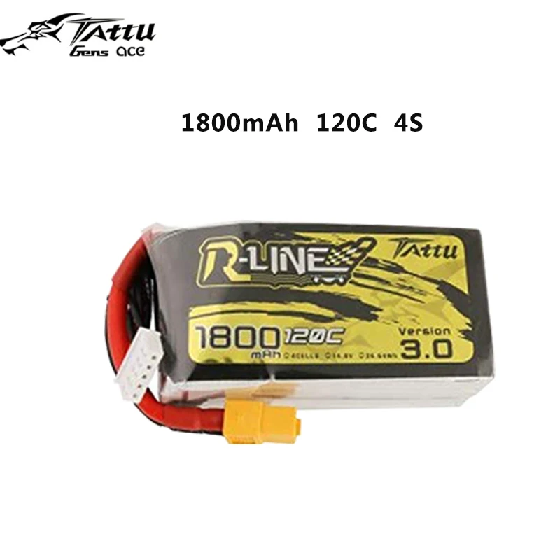 TATTU R-Line версия 3,0 V3 1300/2000/1800 mAh 120C 4S 1550 V Lipo аккумулятор с разъемом XT60 для радиоуправляемого квадрокоптера FPV Racing Drone - Цвет: 1800 mAh 120C 4S