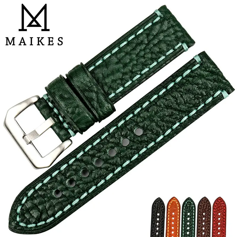 Ремешок для часов MAIKES изготовленный из итальянской кожи ручной работы 20 22 24 26 мм