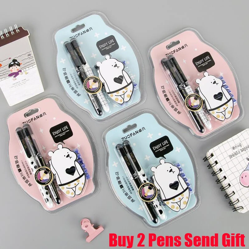 

Free Shipping Luxury Cute Student Ink Fountain Pen Hot Selling Box Packing Nice Gift Stationery Set