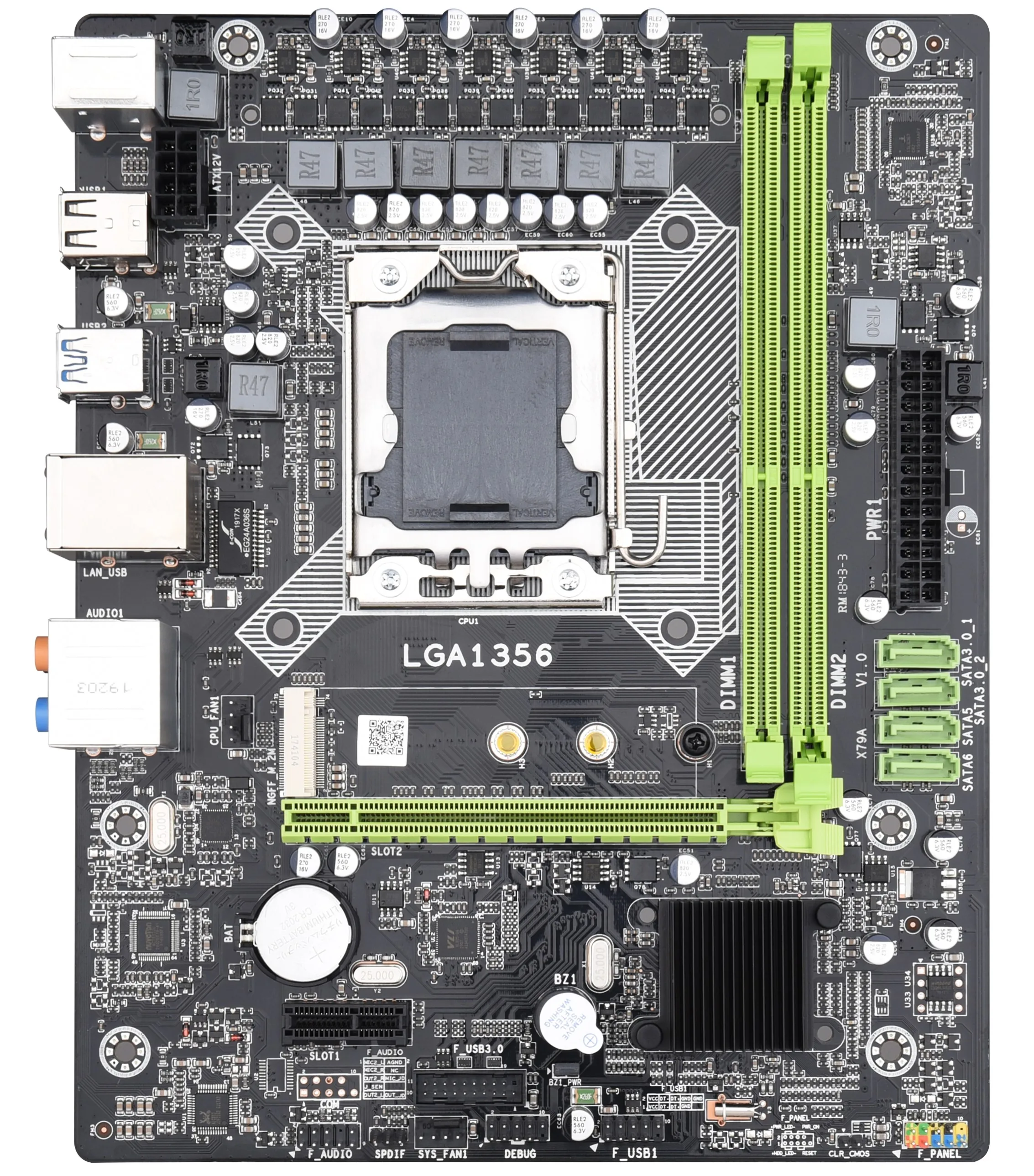 X79A Lga 1356 материнская плата Usb3.0 поддержка серверной памяти Reg Ecc и процессор Lga1356 Xeon E5 для настольного сервера Ddr3 Ecc Reg R