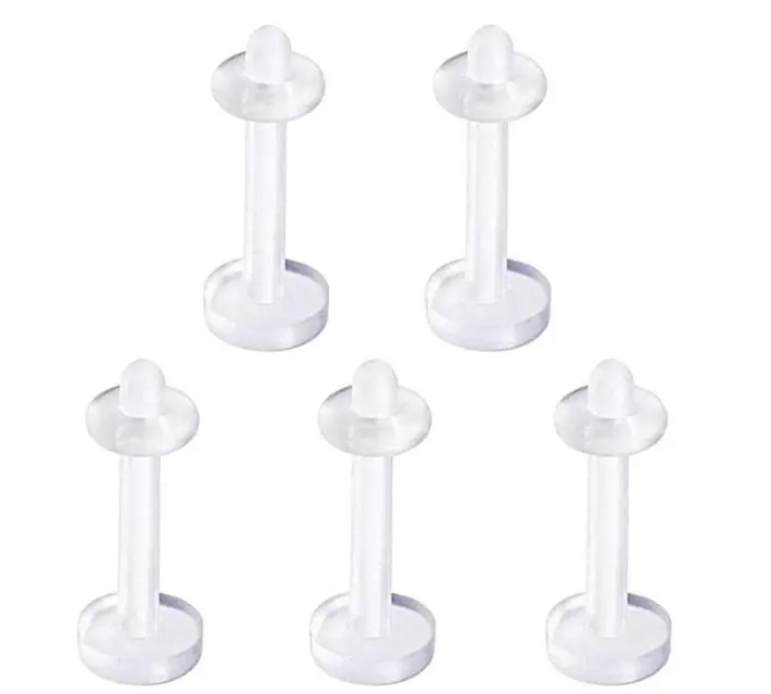 Free Shippment Lot100pcs Labret/lip Retainers Hide Piercing Clear Lip