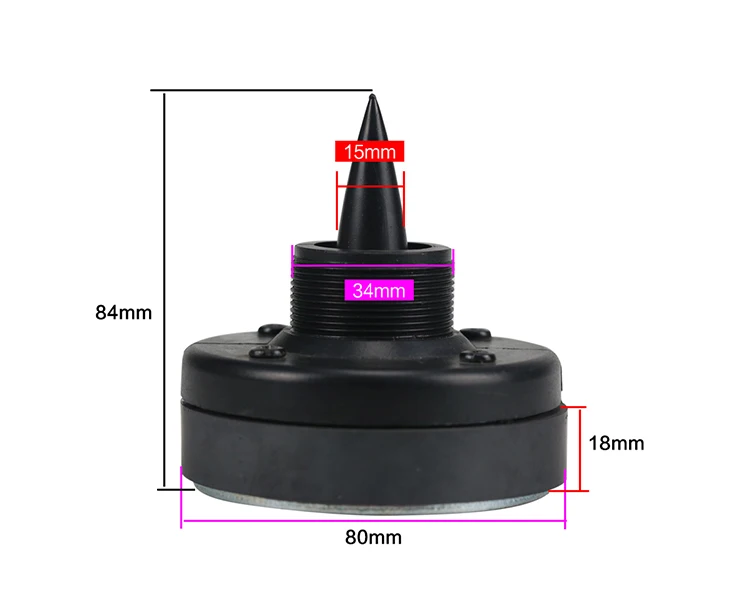 Ghxamp 25,5 мм твитер рупорный привод головка 80 Магнитный профессиональный сценический ВЧ динамик DIY Ввинчиваемый Высокая Чувствительность 98 дБ 80 Вт 8 Ом