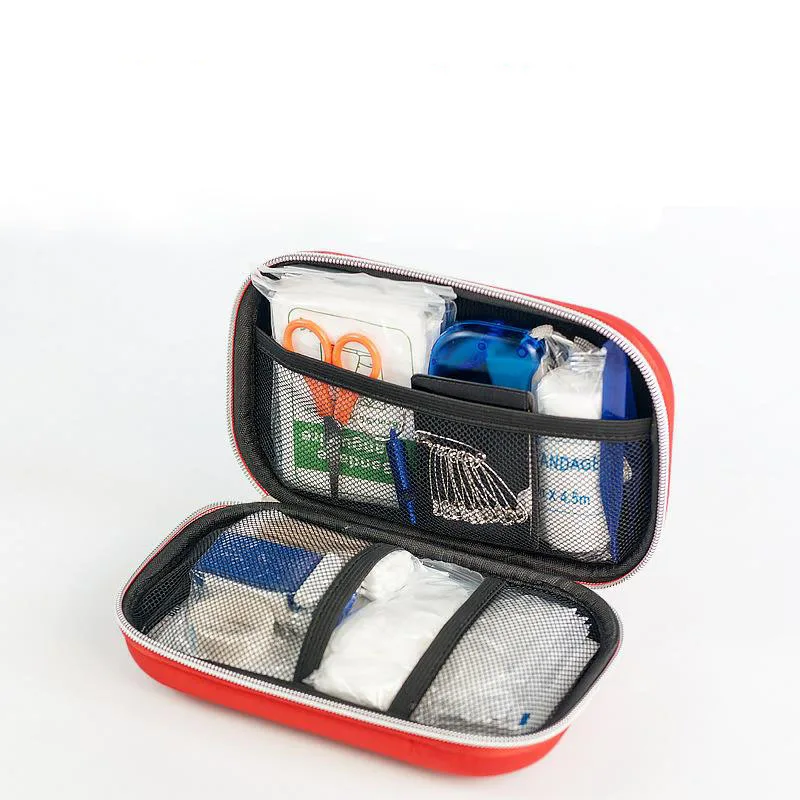 216 unids/lote primeros auxilios de emergencia de Kit de deportes al aire libre impermeable de la familia Camping viaje tratamiento médico de emergencia YJJB004