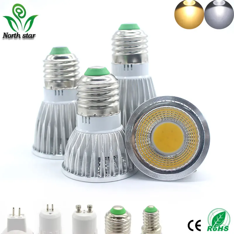 

High power E27 E14 GU53 MR16 LED COB Spotlight Dimmable 9w 12w 15w Spot Light Bulb DC12V or AC85-265V