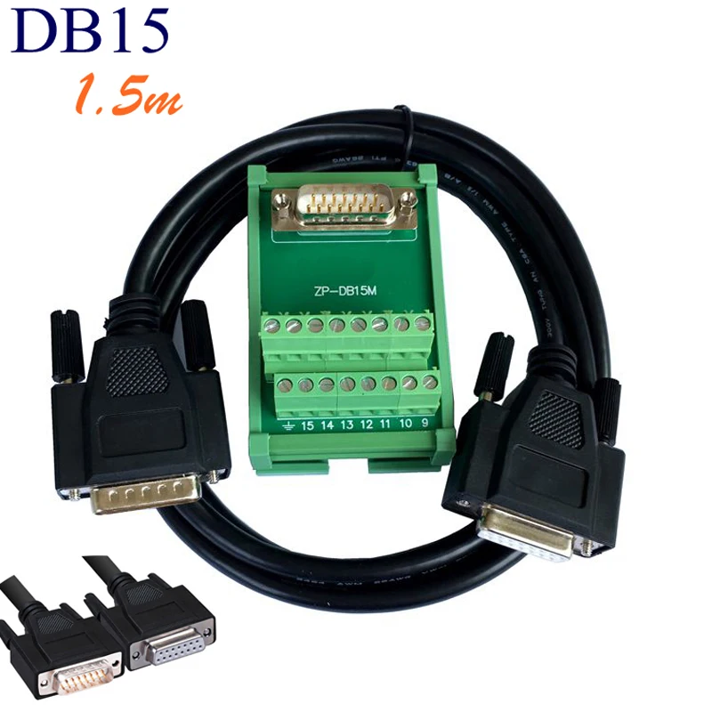 DB15 D Sub 15 контактный разъем штекер/гнездо клеммный блок breakout board адаптер din