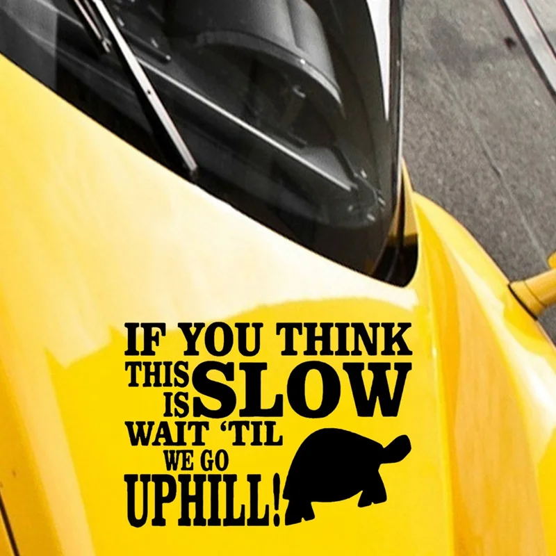 

I GO SLOW UPHILL Funny Tortoise Rude Car Window Bumper Graphic Vinyl Decal Sticker