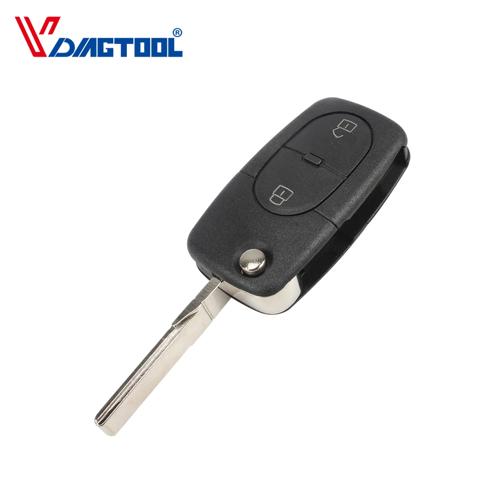 Ключ дистанционного управления с 2 кнопками круглый пустой ключ для VW Volkswagen Golf 4 5 6
