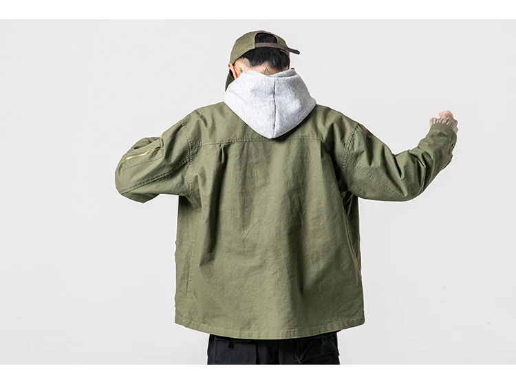 2019 весна новая мужская Куртка Свободная японская трендовая печать рабочие повседневная одежда ветровка японский стиль