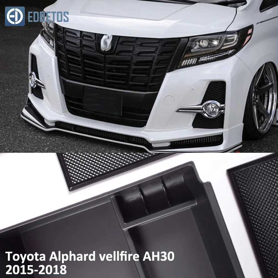 EDBETOS Alphard подлокотник коробка для хранения для Toyota Alphard vellfire AH30 центральная консоль органайзер для хранения