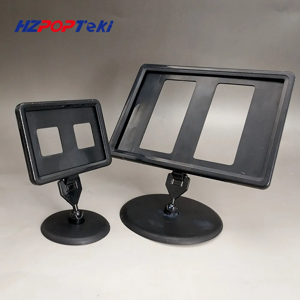 Plastic POP Price Tag Label Signs Card Paper Display Frame A8 by Round Plate Holders Frames in Retail Stores Promotion 1000sets |