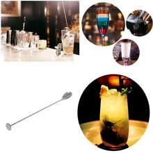 1 шт. из нержавеющей стали резьбовой стержень ложечка для коктейля кофе коктейльный винный Ложки Посуда Инструменты бармена