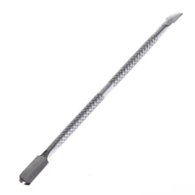 1Pcs 2 Way Nail Cuticle Pusher Stainless Steel Dead Skin Remover Push Spoon Finger Care Trimmer Repair Manicure Pedicure Tool