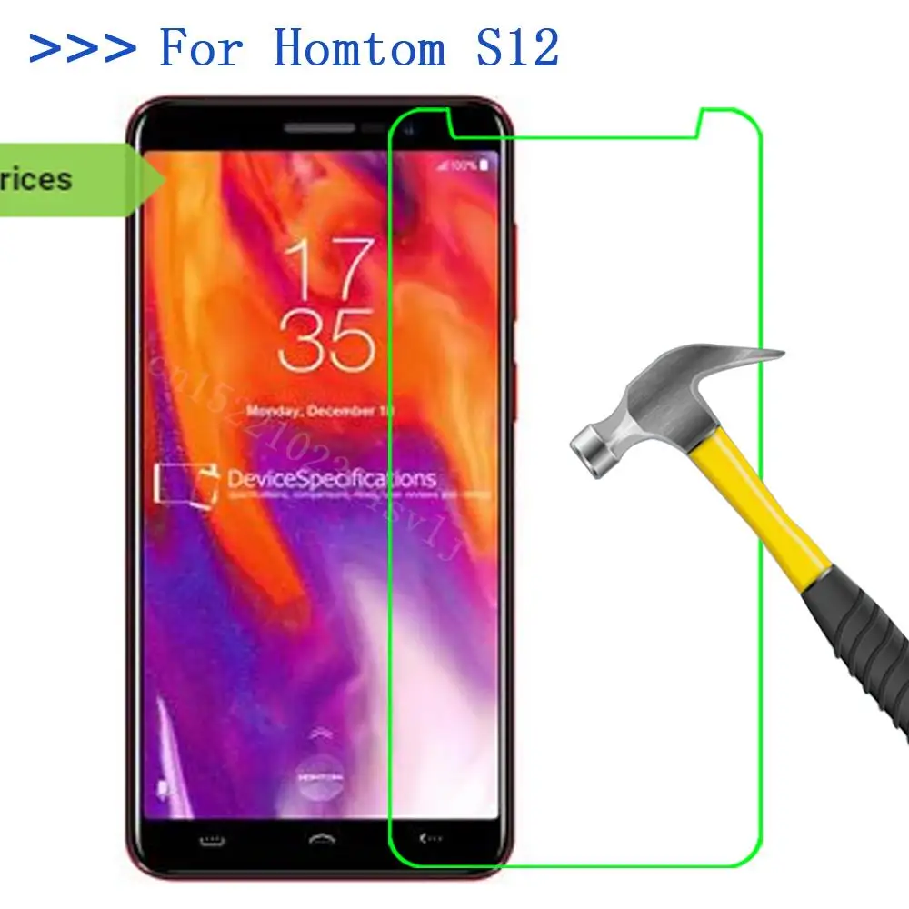 

Homtom HT5 Tempered Glass 9H 2.5D Premium Screen Protector Film For Homtom HT26 S12 Mobile Phone Protective Films Case