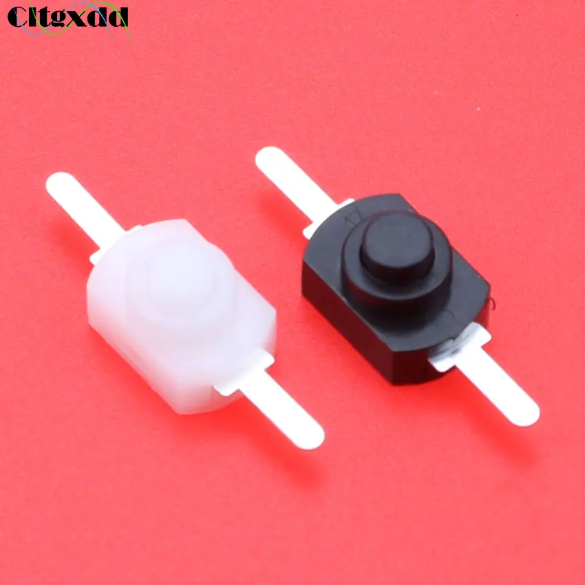 

Cltgxdd 1Pcs White / Black Self-locking Button Switch 1A 30V DC 250V Latching ON-OFF Mini Torch Push Button Switch