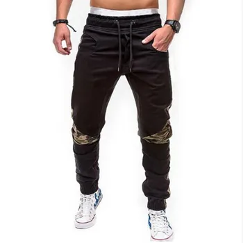 

2019 New men's jogging pants men's solid multi-pocket sport pants M-4XL