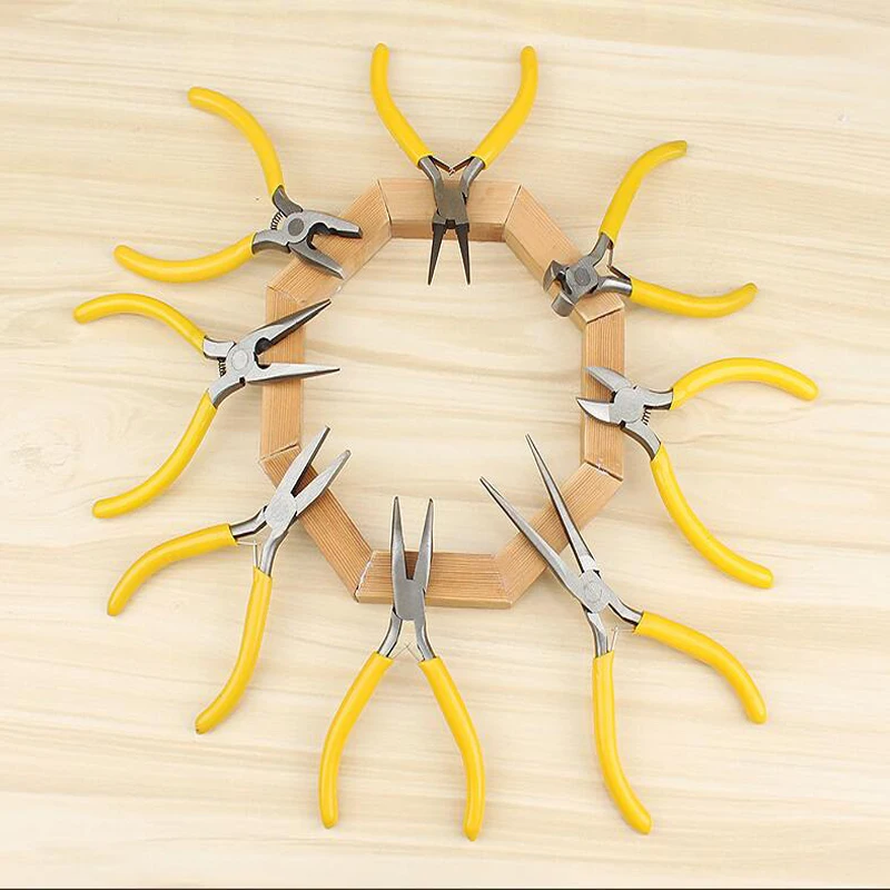 

Mini Pliers Nipper Hand Tools Jewellery Making Tools Beading Pliers Round Flat Wire Side Cutters Kit Set Scissors Wires Cutter
