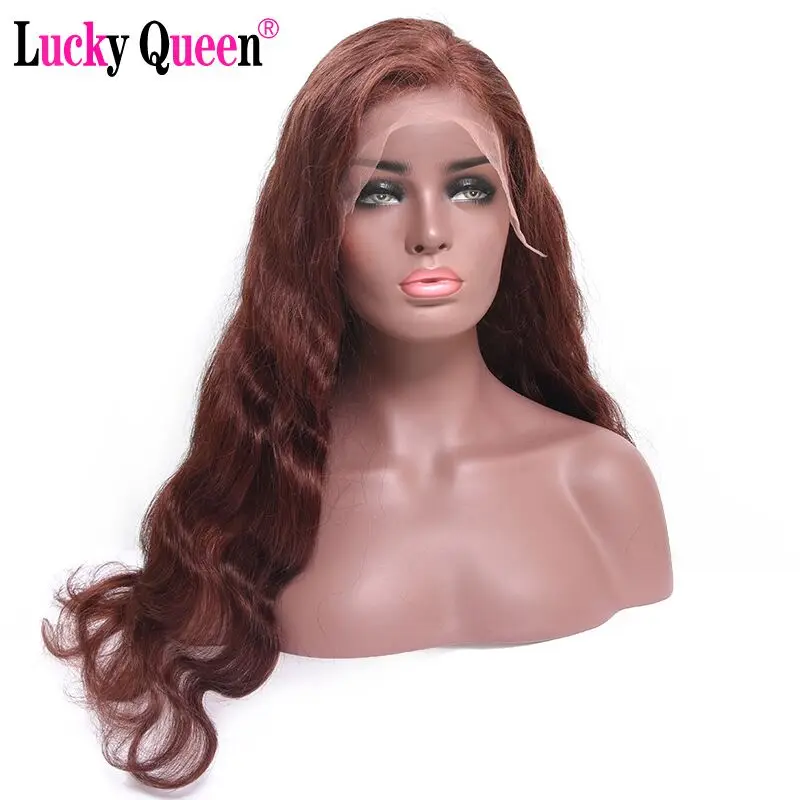 Lucky queen 13x6 Синтетические волосы на кружеве человеческих волос Парики Бразильский объемная волна Синтетические волосы на кружеве парик с