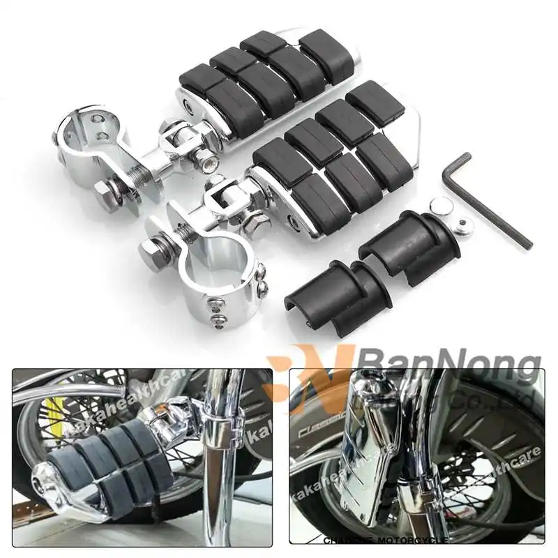 Front Foot Rest Foot Pegs For Harley Sportster 883 Honda Steed Goldwing