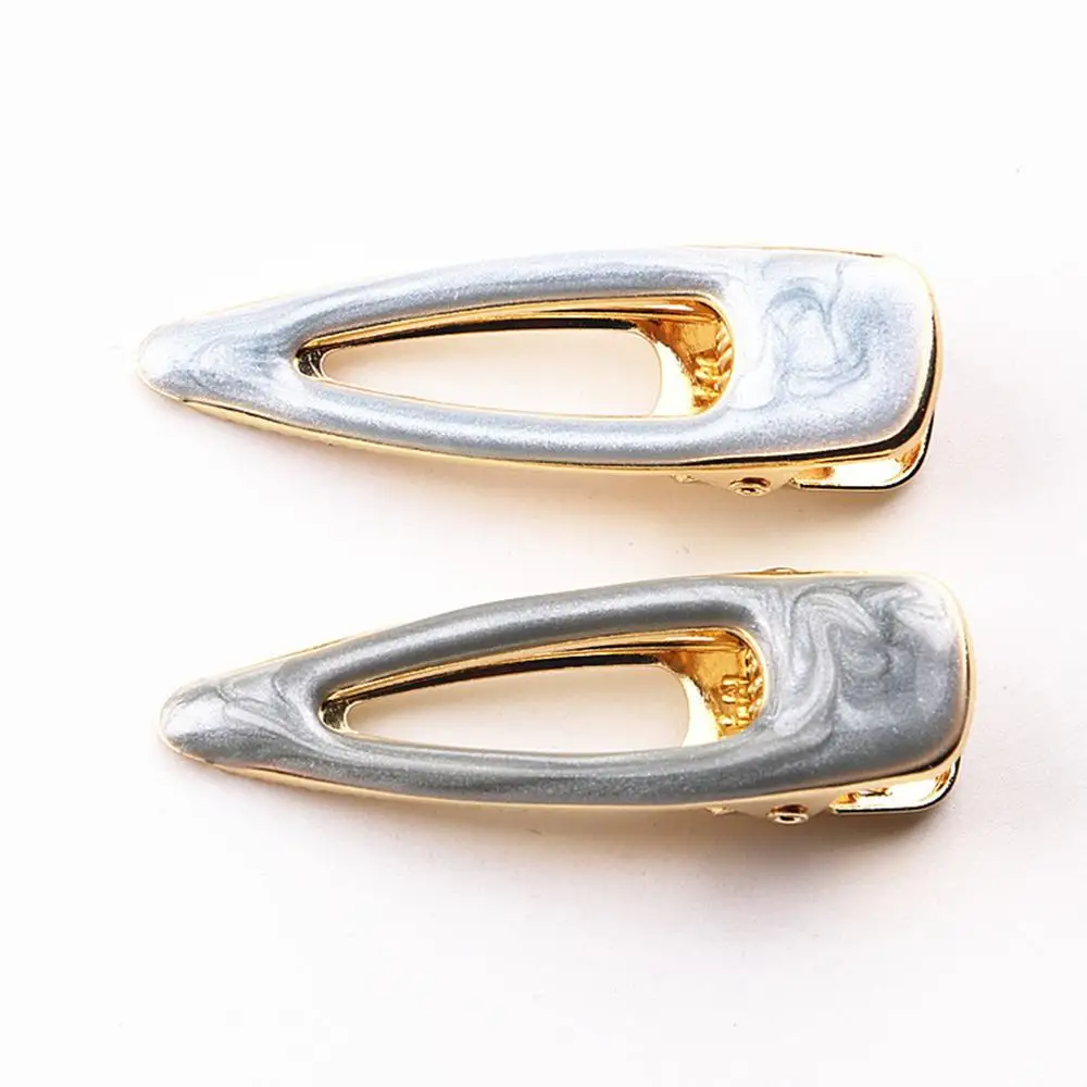 

M MISM 2019 Korean Style Ins Colored Duckbill Hair Clips For Women Drop Shape Simple Elegant Hairpins Girls Hair Accessories