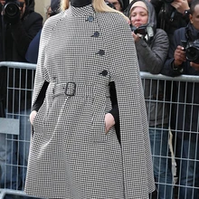 Высокое качество новые женские/женские ассиметричные пуговицы Украшенные клетчатые/клетчатые плащи куртка с пряжкой пояс