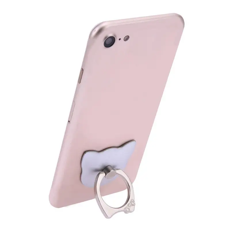 3D Cat Shape 360 Degree Finger Ring Mobile Phone Stand Holder for iPhone Samsung Huawei Xiaomi Smart Phones Universal Promotion