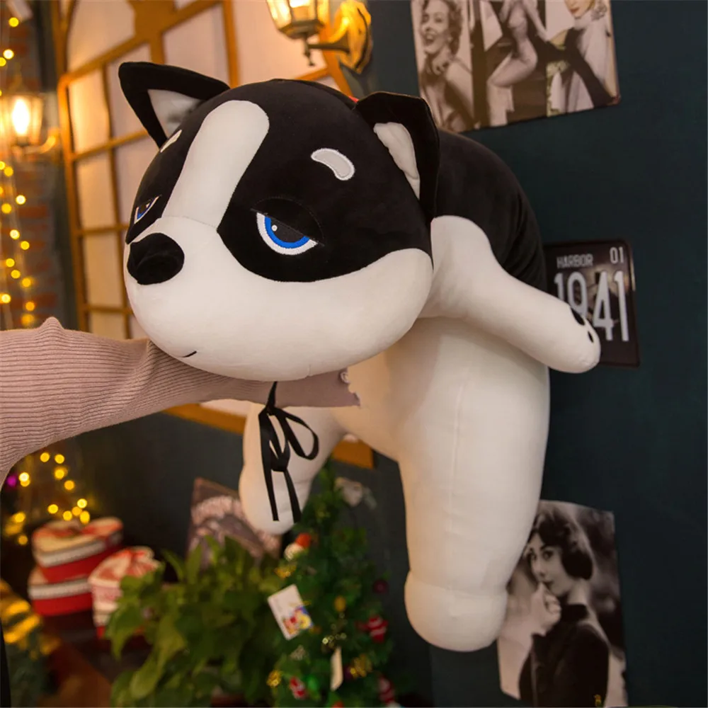 Fancytrader Pop Soft Lying Animal Shiba Inu Plush Pillow Anime Akita Doll Cartoon Dog Pillow for Valentine's Day Present15
