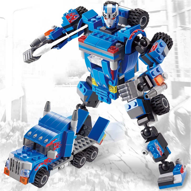 

1 Set DIY Transform Car Plane Robot Model Building Block Transformable Model Decool DIY Building Block Compatible Toys for Kid