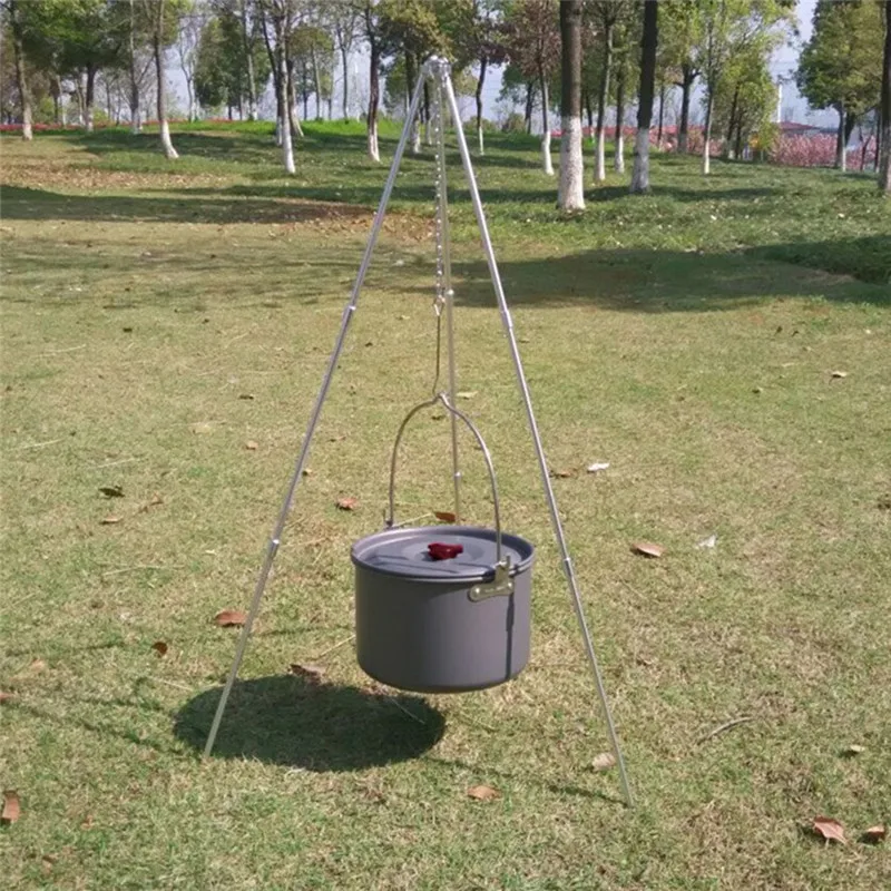 5l ollas Sartenes acampar al aire libre Utensilios de cocina colgante picnic pot pan aleación de aluminio estufa de camping herramienta