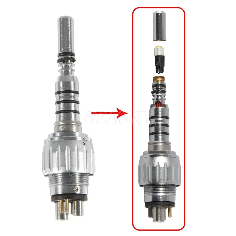 

Dental 6 Hole Pin Quick Coupler for KAVO Fiber Optic Handpiece LED Turbine