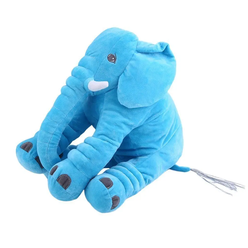 OCDAY мультфильм 60 см большое плюшевое чучело слонов Игрушка Дети Спящая задняя подушка слон кукла подарок на день рождения для детей - Цвет: Blue