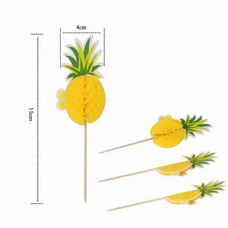 4 шт. Фламинго кекс Toppers DIY топперы для тортов Picks Pinapple Topper свадебное украшение день