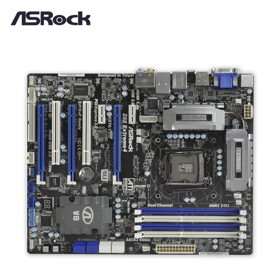 

Asrock Z68 Extreme4 Desktop Motherboard Z68 Socket LGA 1155 i3 i5 i7 DDR3 32G USB3.0 ATX