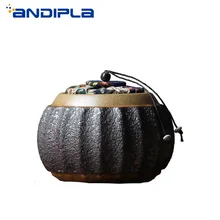 Креативный тыквенный чай Caddy черный дзен Винтаж в японском стиле грубая Керамическая пиала банки керамические запечатанные банки контейнер бутылка для хранения