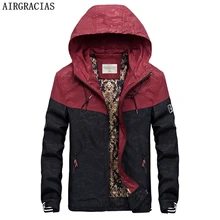 AIRGRACIAS Autumn Men s Camouflage Outwear Clothing Patchwork Jackets Lightweight Coat Pockets Casual Coats 3 Colors