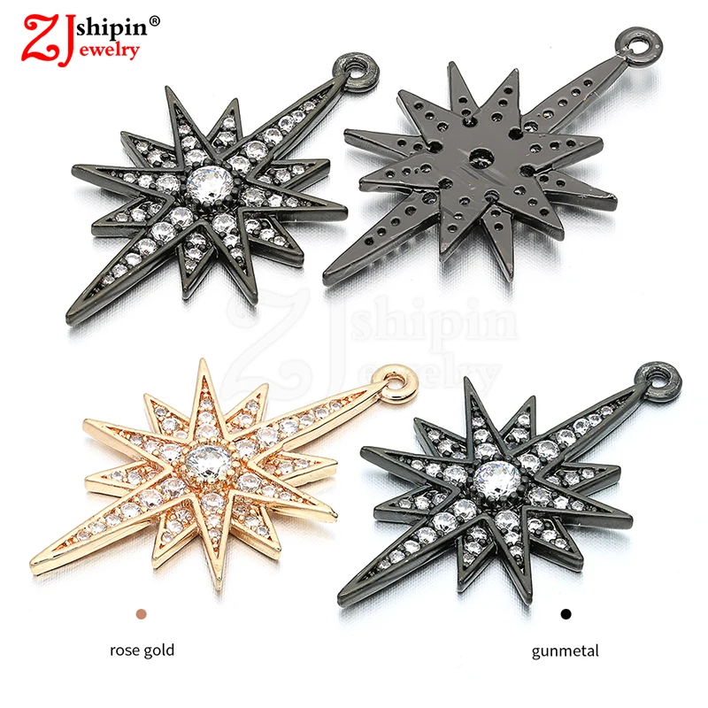 

2018 Fashion Micro Inlay Zircon CZ Pendant Jewelry Accessories For Necklace Earrings Bracelets Various Jewelry Making