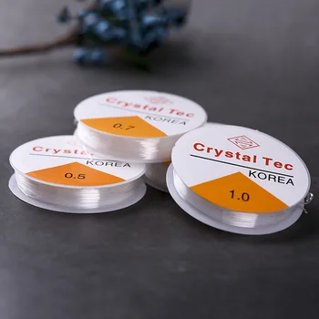 

1 roll/lot Transparent Elastic Cords 0.5mm 0.7mm 0.8mm 1.0mm Crystal Beading Thread Stretchy String For DIY Jewelry Making