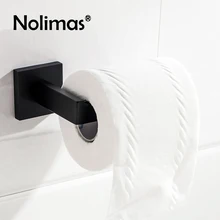 SUS 304 Stainless Steel Black Toilet Paper Holder Bathroom Toilet Roll Holder For Roll Paper Towel Square Bathroom Accessories