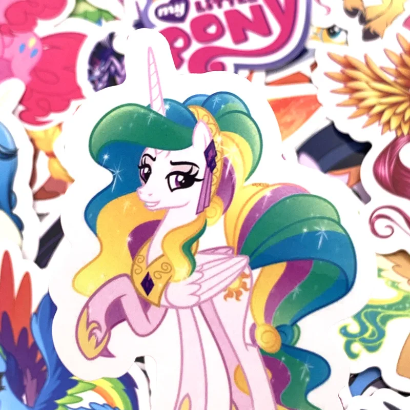 Princess Unicorn Cartoon Theme My Little Pony Stickers Set - 92 Pieces for Pull Box, Car, Motorcycle, Wall, and Graffiti Decoration image 3