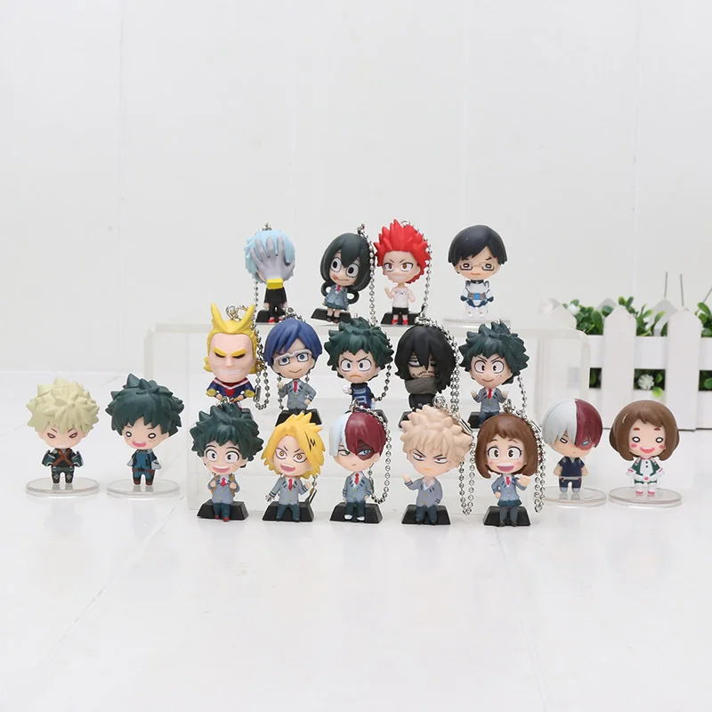

NEW 3cm My Hero Academia boku Midoriya deku Shoto bakugou Toga PVC Action Figure Toys